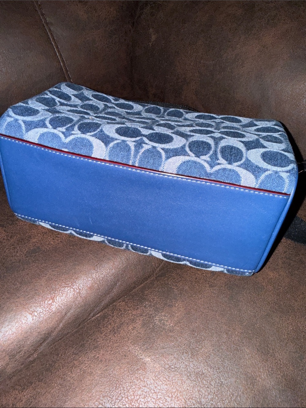 Coach Axel Signature Denim Belt Bag - Blue - flash sale - Picture 4 of 8
